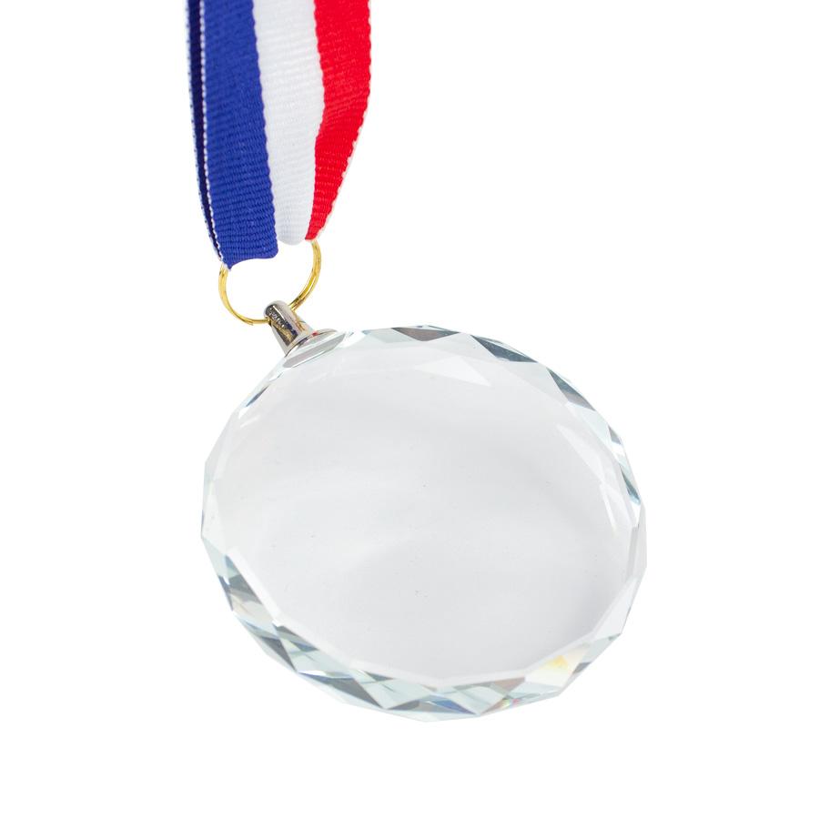 Medalla Cristal "Diamond" con cinta tricolor - Imagen 3