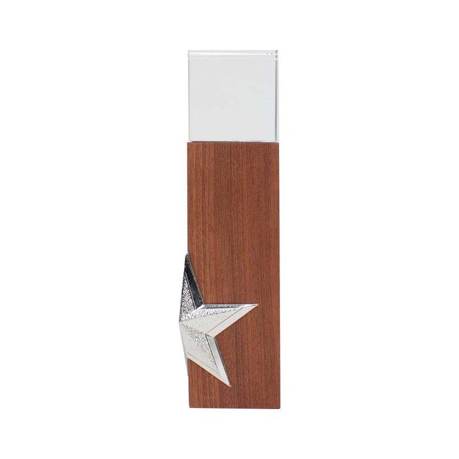 Trofeo de Madera y Cristal "Silver star" - Imagen 2