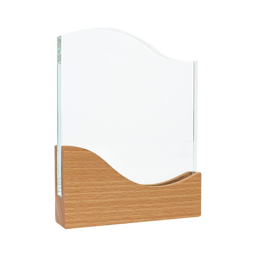 Trofeo Galvano de Madera y Cristal "Wave" - Imagen 2