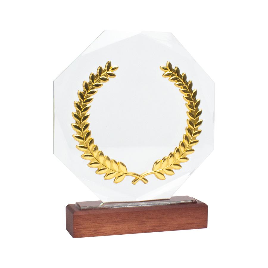 Trofeo Galvano de Madera, Cristal y Acero "Phelps" - Imagen 2