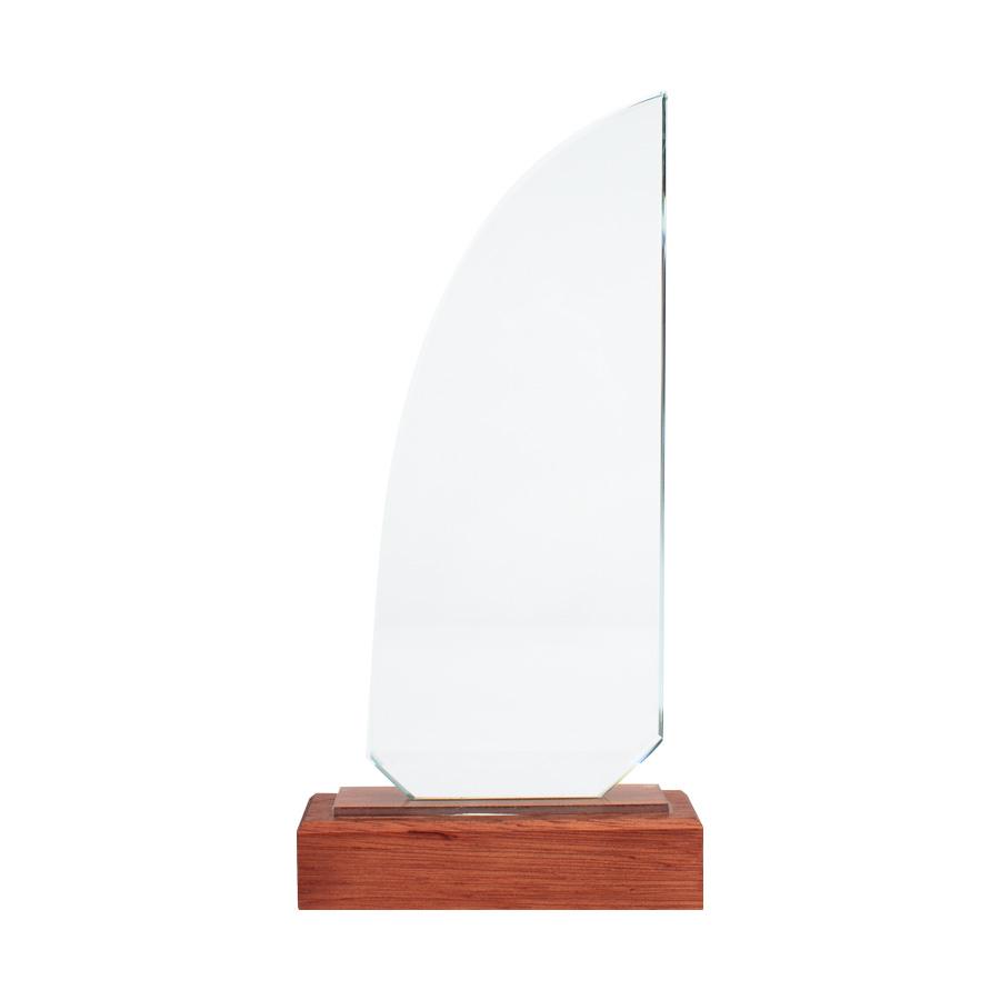 Trofeo Galvano de Madera y Cristal "Sail" - Imagen 2