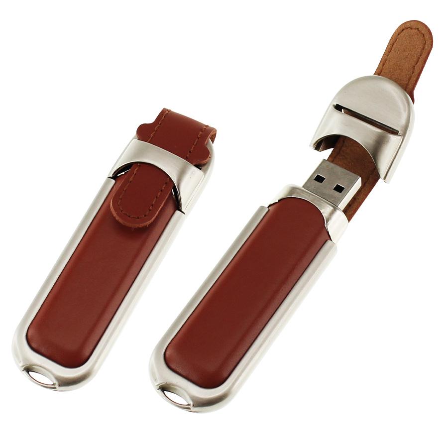 USB Pendrive 4GB de Metal y Cuero - Imagen 2