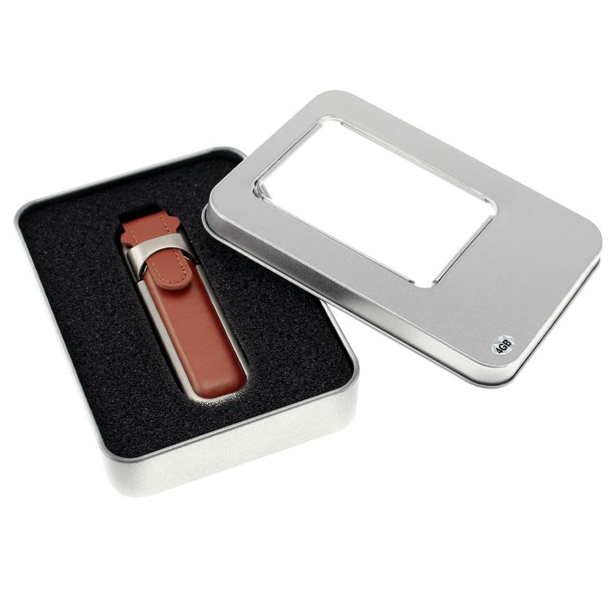 USB Pendrive 4GB de Metal y Cuero - Imagen 3