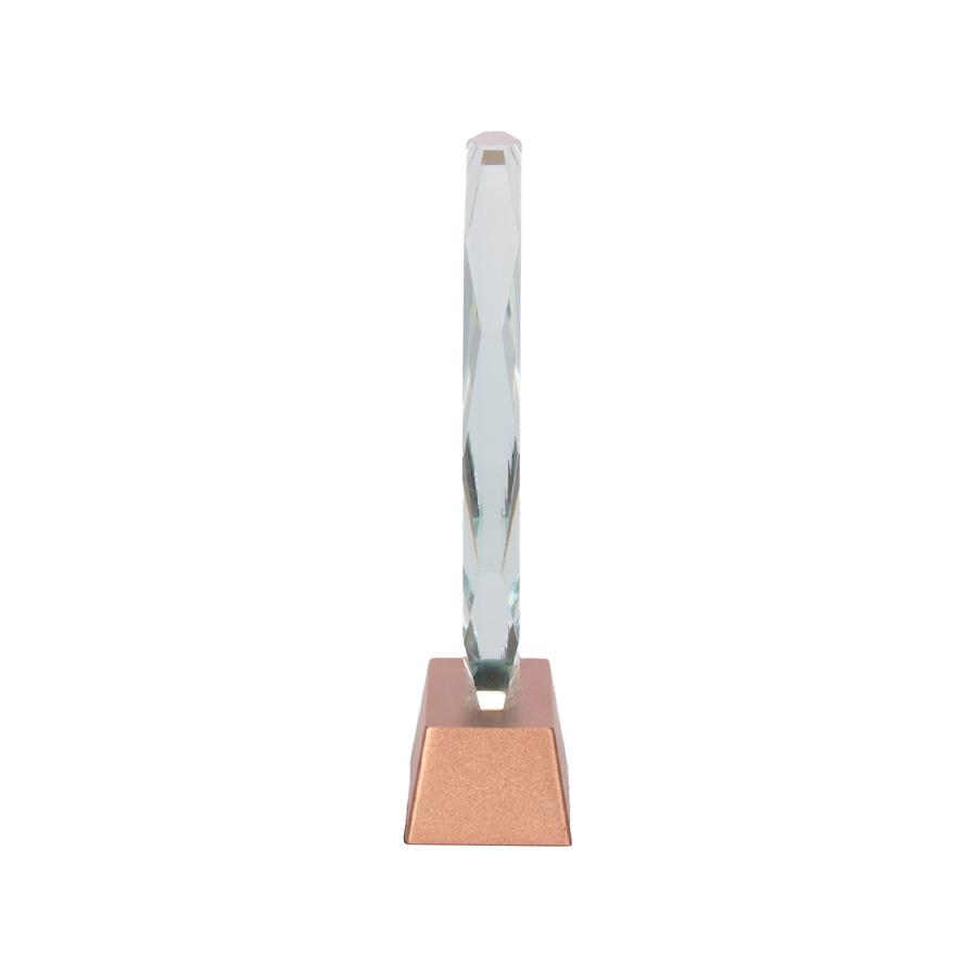 Trofeo Galvano de Cristal "Rune" con base encobrizada. - Imagen 5