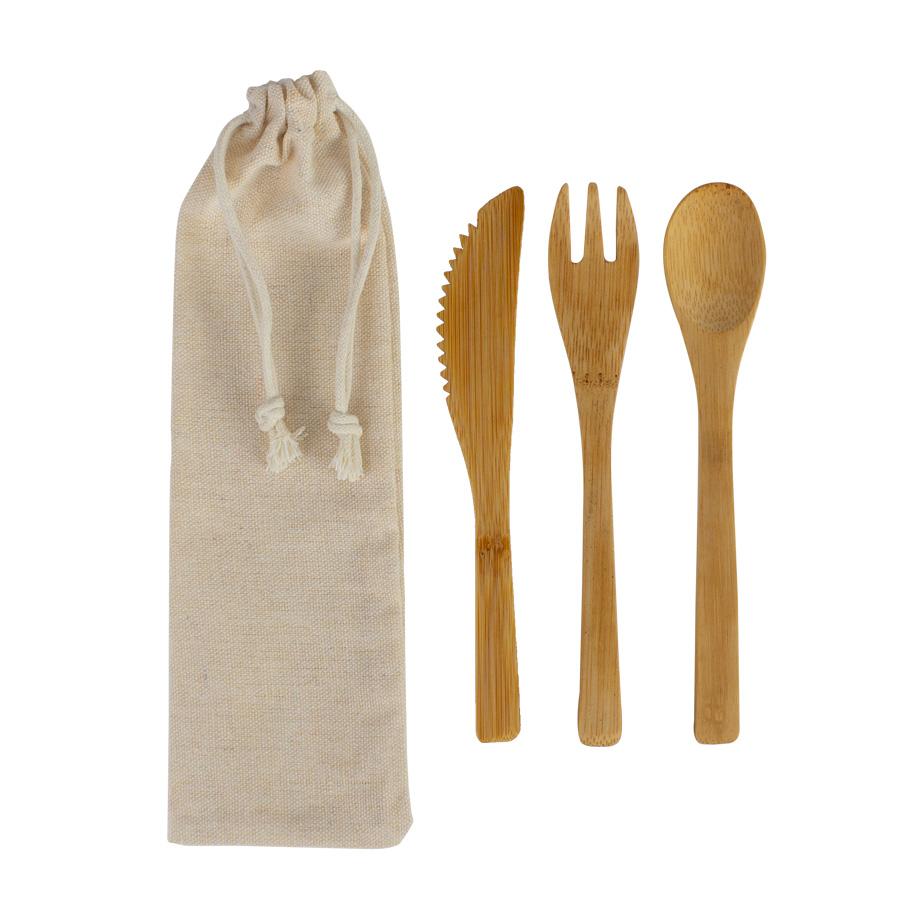 Set de 3 cubiertos de Bamboo - Imagen 2