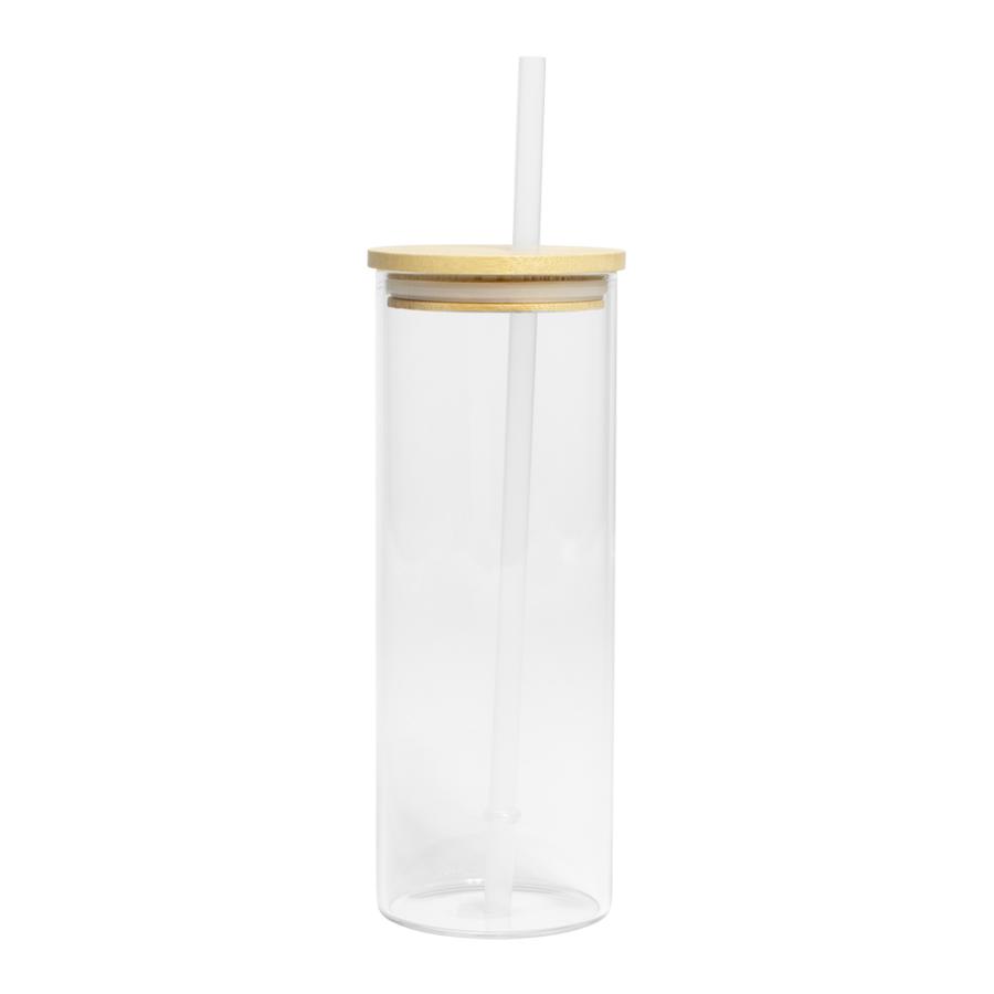 Botella Vidrio Borosilicato Sublimación, tapa Bamboo 500cc - Imagen 13
