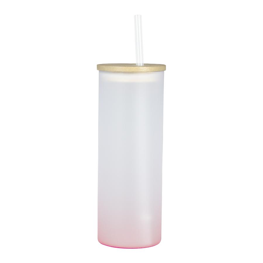 Botella Vidrio Borosilicato Sublimación, tapa Bamboo 500cc - Imagen 8