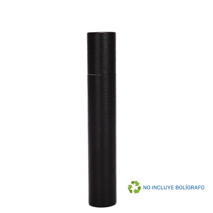 Tubo Porta-Lápiz o Bolígrafo, en cartón forrado negro. - Imagen 2