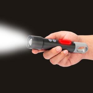 USB Linterna Táctica y lámpara recargable "Hook" 15-en-1