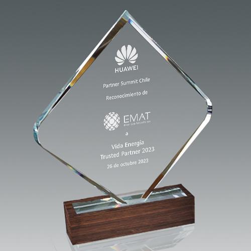Galvano Cristal con Base de Madera 190 x 220 mm. - Imagen 3