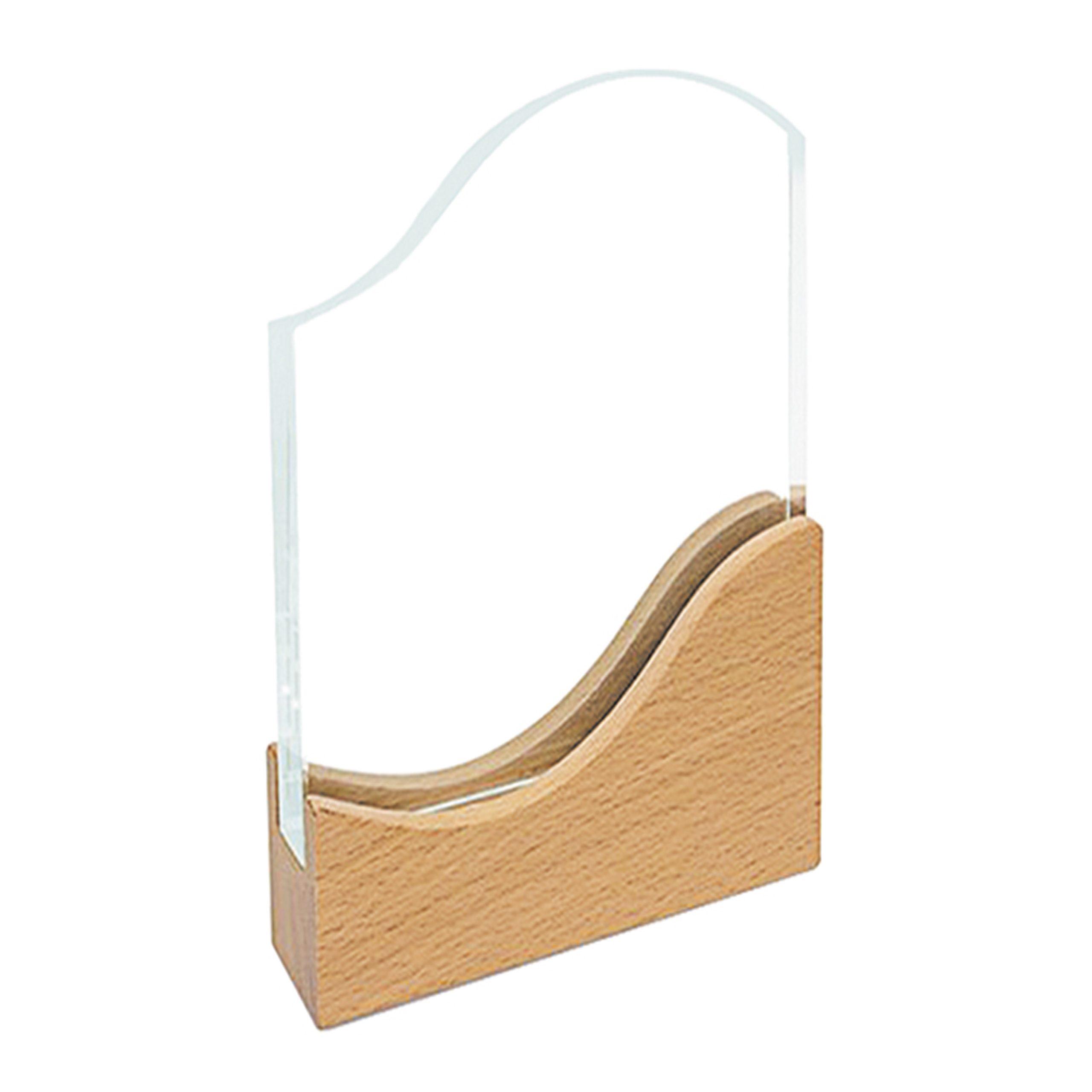 Galvano Cristal con Base de Madera 120 x 220 mm. - Imagen 2
