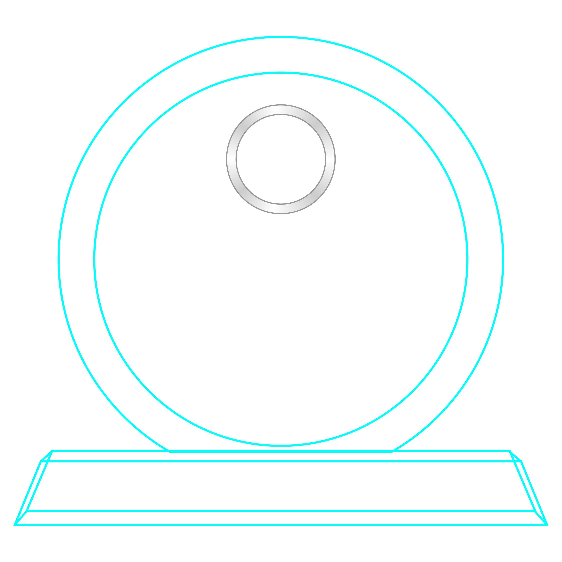 Galvano Cristal Reloj 180 x 180 mm. - Imagen 5