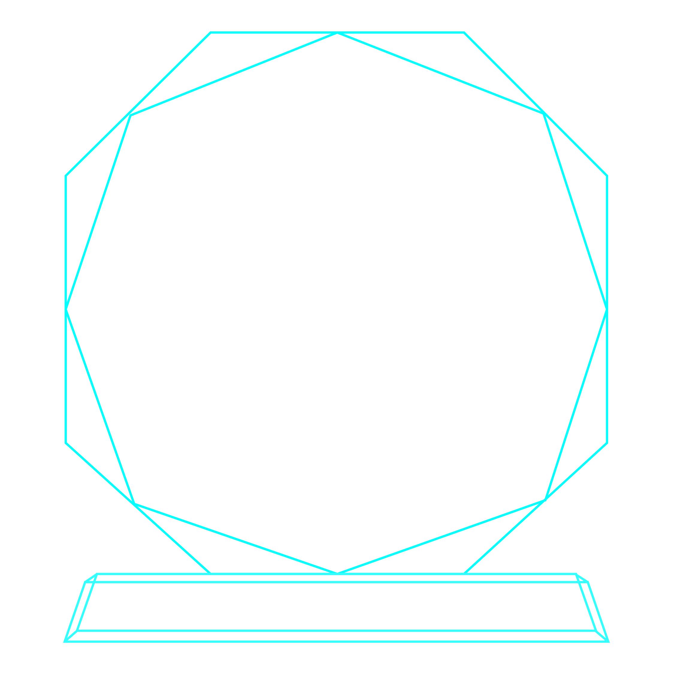 Galvano Cristal Octagonal 150 x 130 mm. - Imagen 5