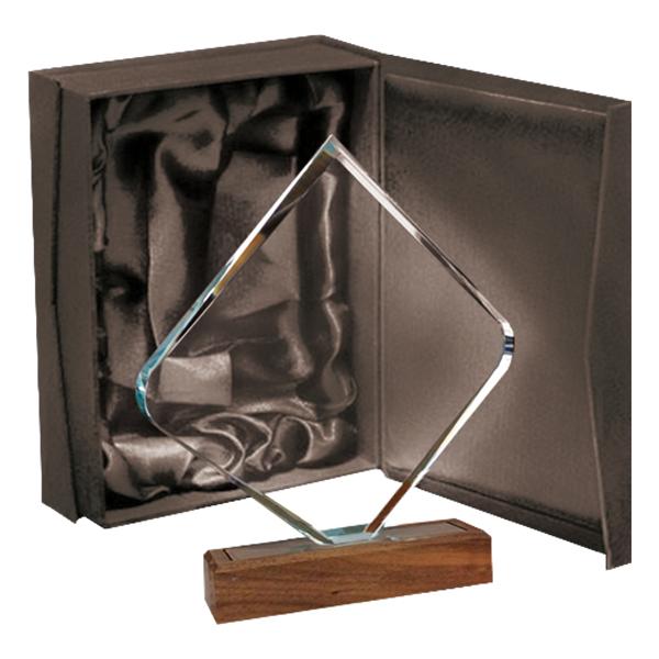 Galvano Cristal con Base de Madera 190 x 220 mm.