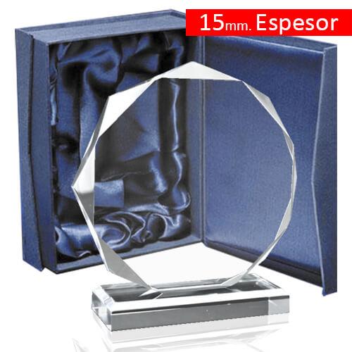 Galvano Cristal Octagonal 150 x 130 mm.