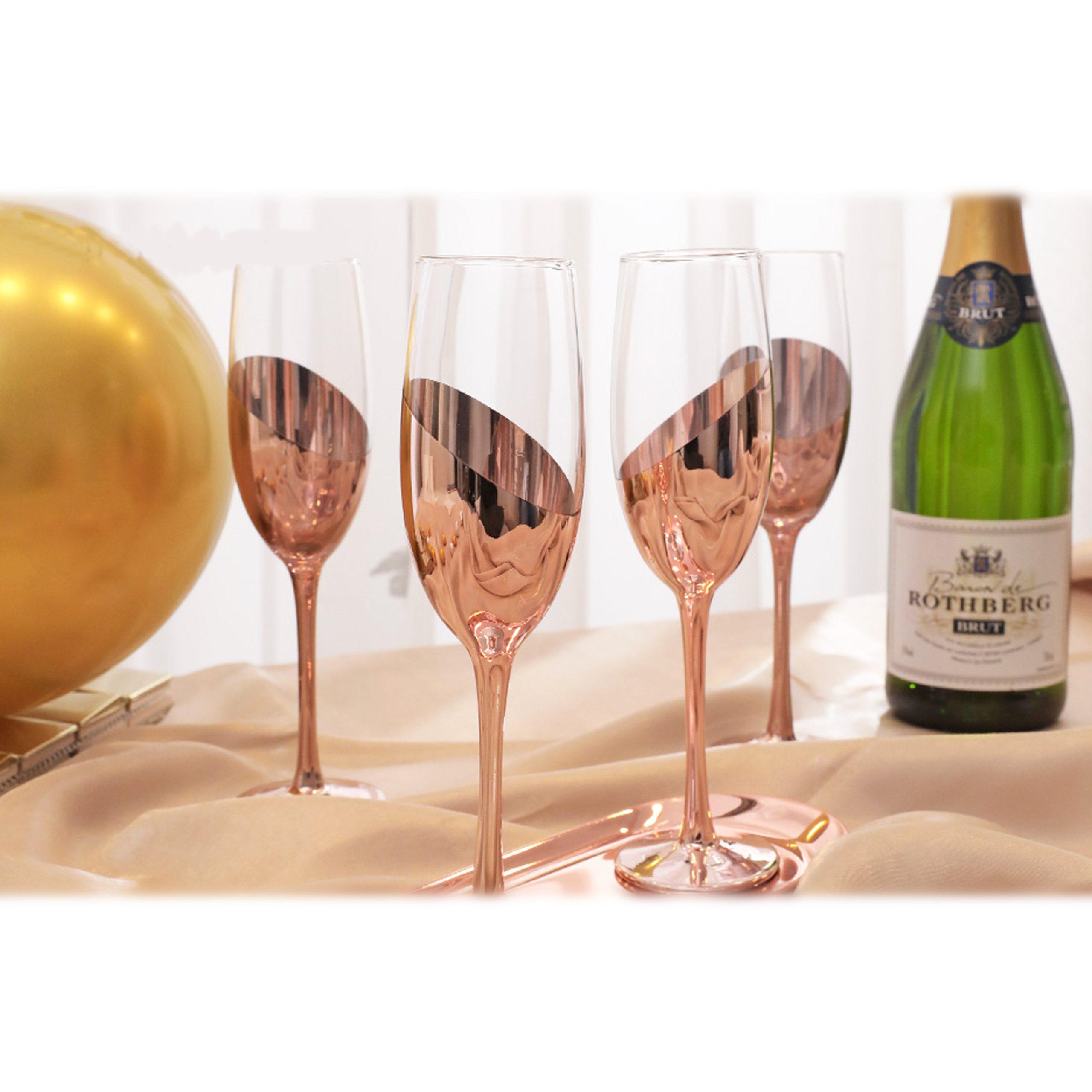 Set de 4 copas champagne encobrizadas 230 ml - Imagen 10