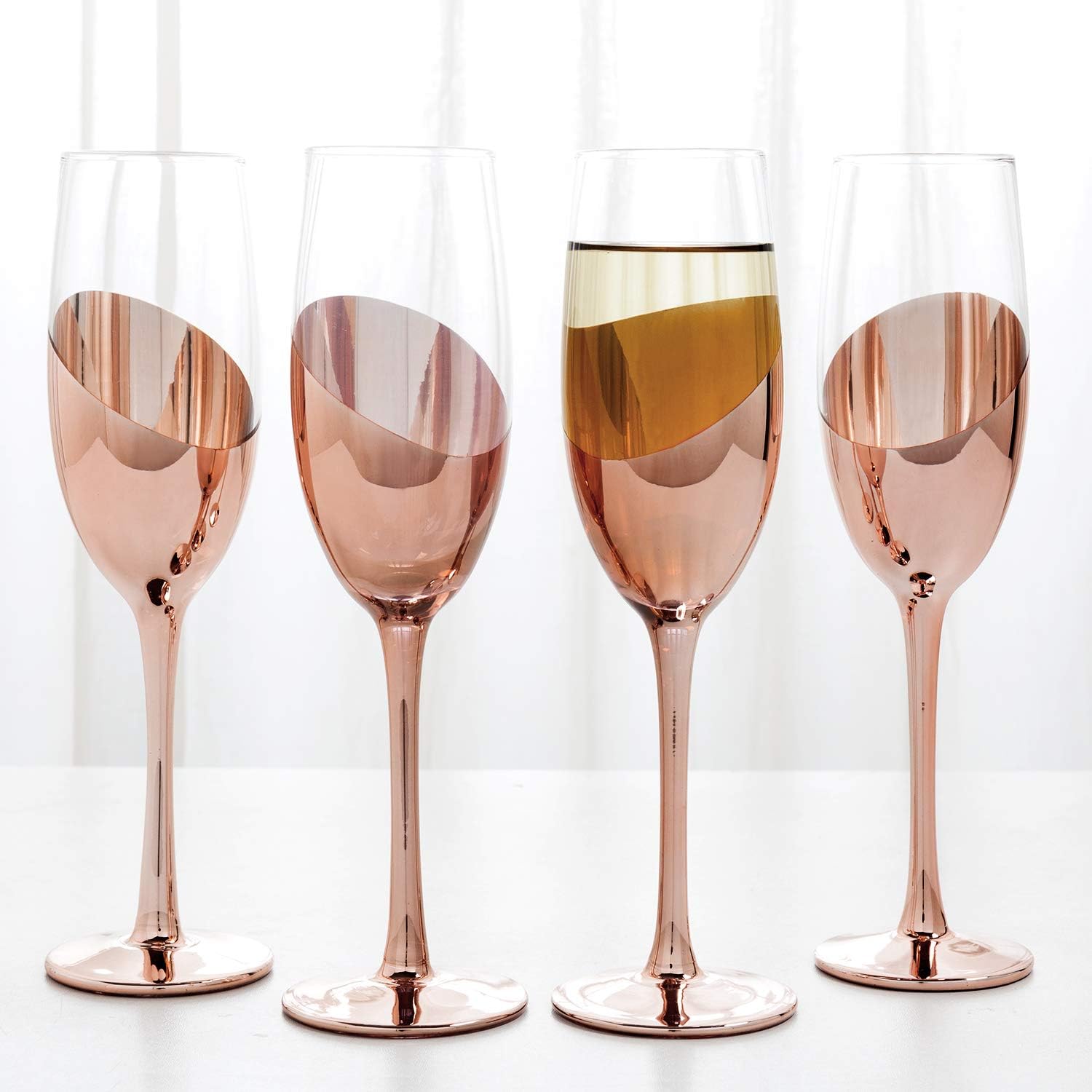 Set de 4 copas champagne encobrizadas 230 ml - Imagen 9