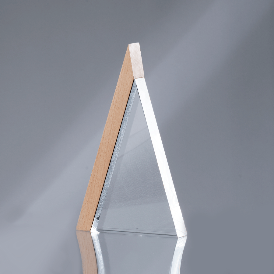 Trofeo galvano de madera y cristal "Triangle" - Imagen 13