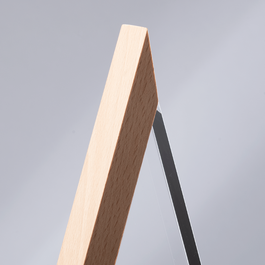 Trofeo galvano de madera y cristal "Triangle" - Imagen 7
