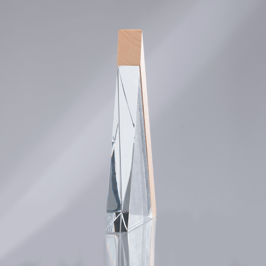 Trofeo galvano de madera y cristal "Triangle" - Imagen 10