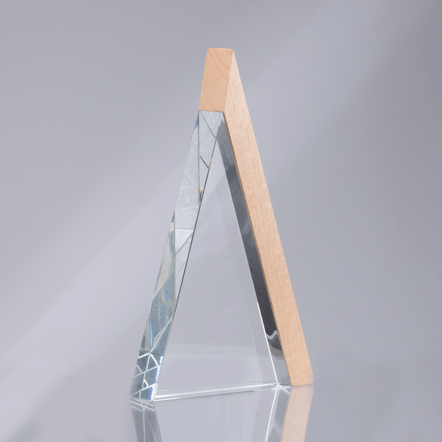 Trofeo galvano de madera y cristal "Triangle" - Imagen 11
