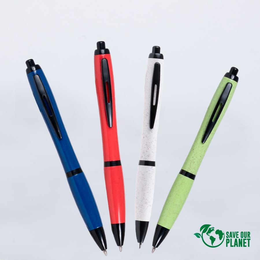 Bolígrafo ecológico de fibra de trigo "Element 2" tinta azul