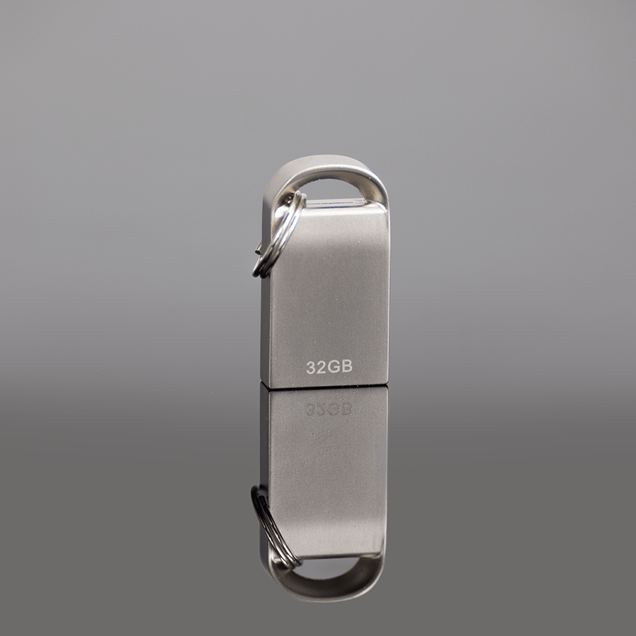 USB 2.0 mini pendrive "Lock" de acero inoxidable 32 GB
