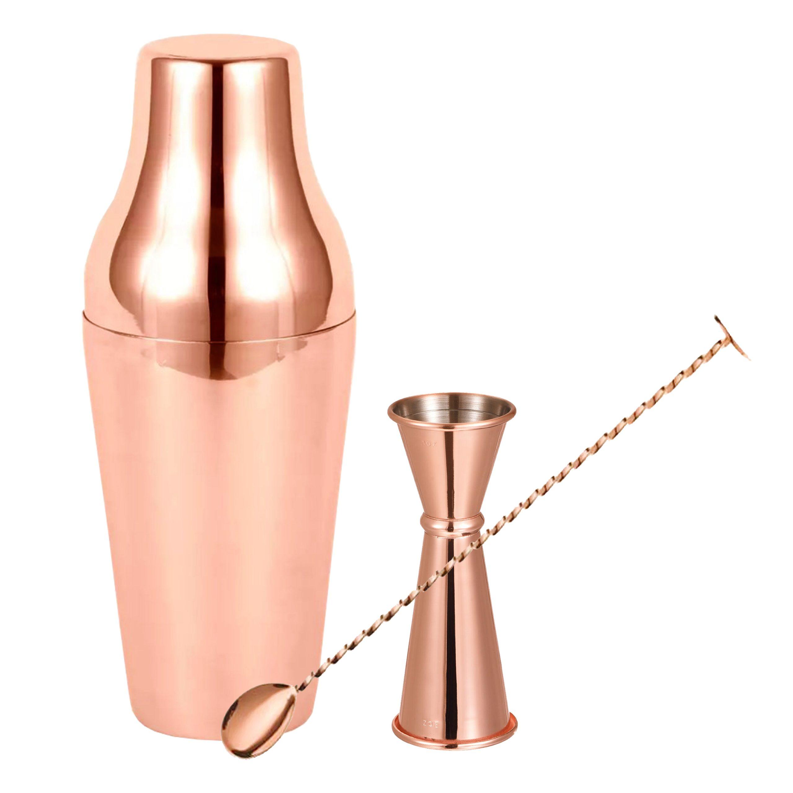 Set de coctelería barista encobrizado con cuchara