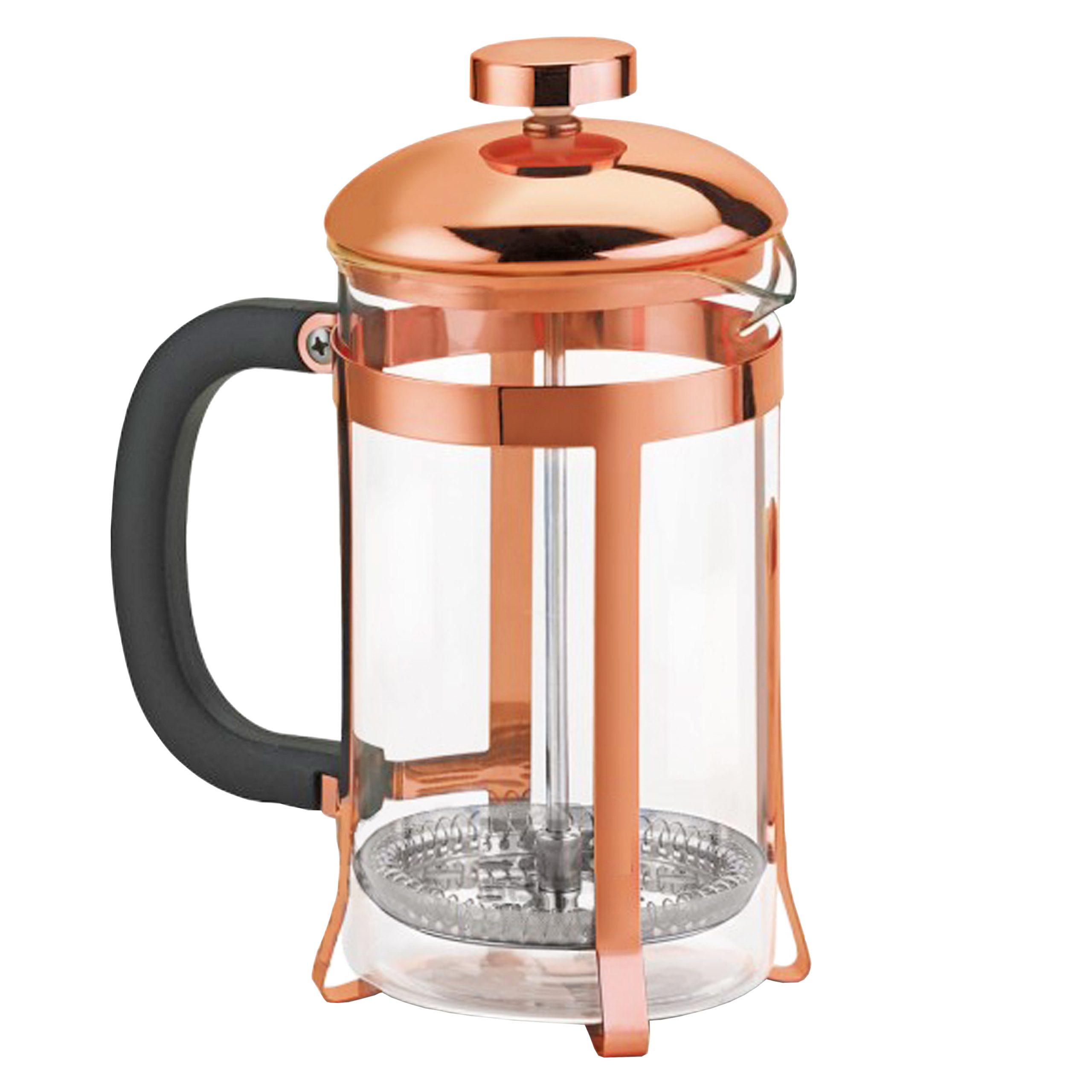 Set de cafetera francesa y tazas encobrizado - Imagen 3