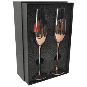 Set de 2 copas champagne encobrizadas 230 ml