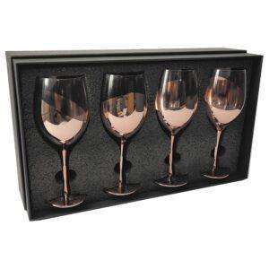 Set de 4 copas de vino encobrizadas 415 ml