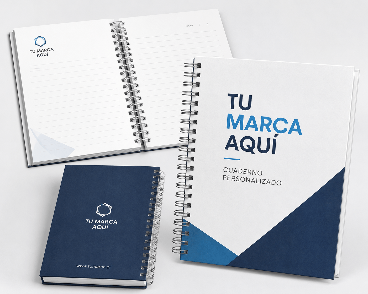 Cuaderno Institucional Personalizado Tapa Dura 14 x 21,5 cm.